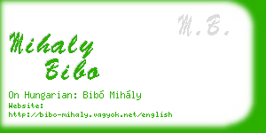 mihaly bibo business card